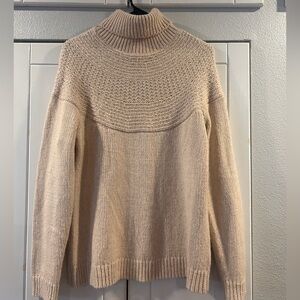 J. Jill Soft Beige Turtleneck Sweater